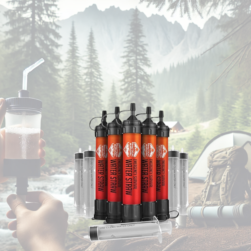 5 High Capacity Emergency Survival Water Straws