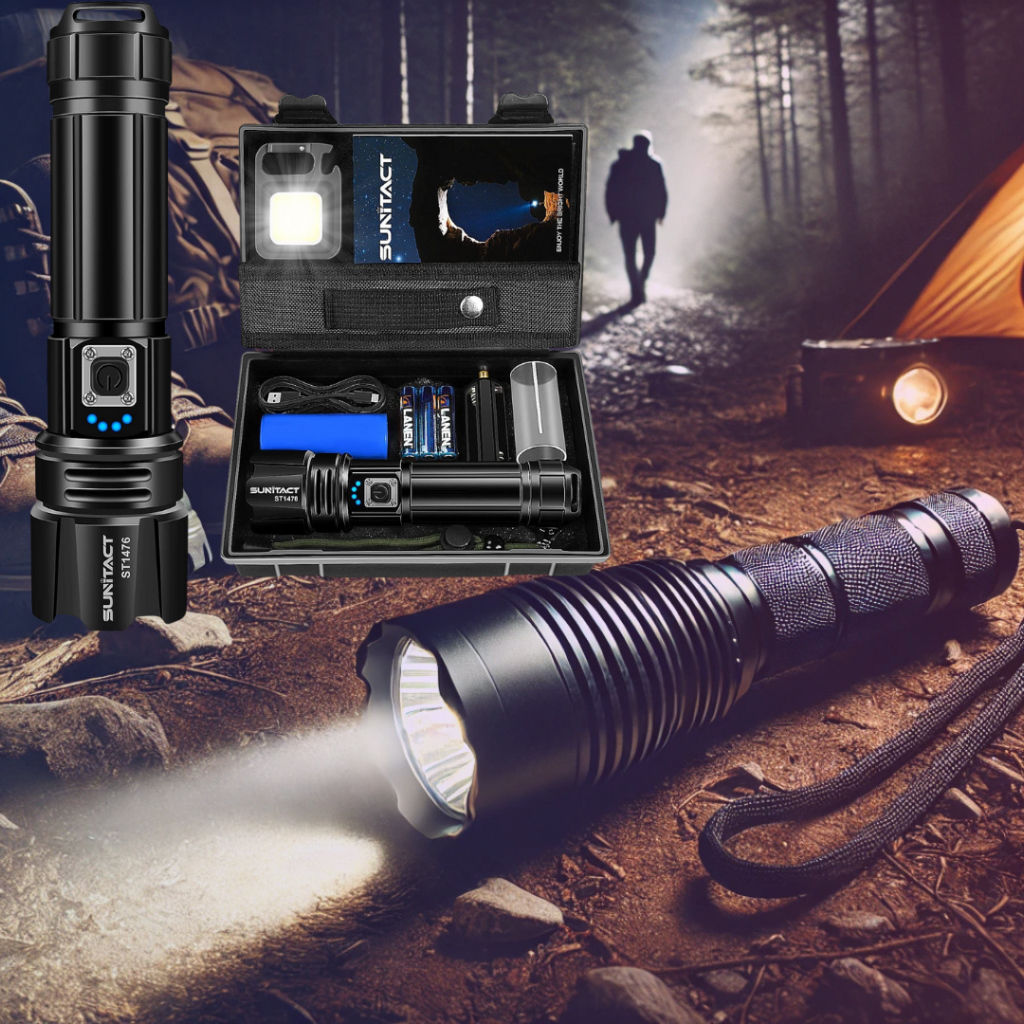 Sunitact 500,000 Lumen Rechargeable Flashlight – Ultra-Bright & Tactical Ready!