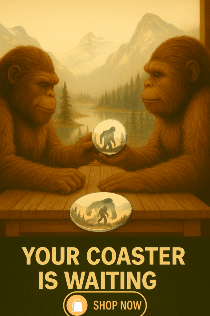 Car Cup Holder Coasters - Bigfoot Mountains Forest Absorbent Ceramic Coaster 2 Pack,